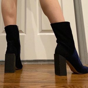 Halston corduroy boots